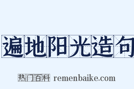遍地阳光造句是什么意思的图片